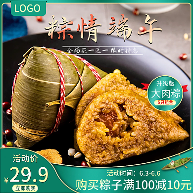 端午节粽子299立即购买促销主图