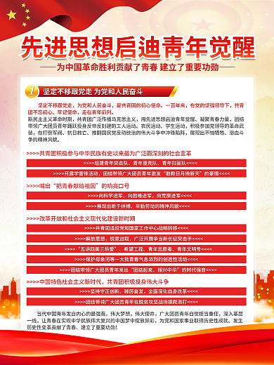 庆祝共青团伟大梦想伟大使命大会讲话系列海报