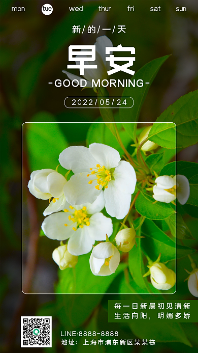金融保险早安日签问候正能量语录实景海报