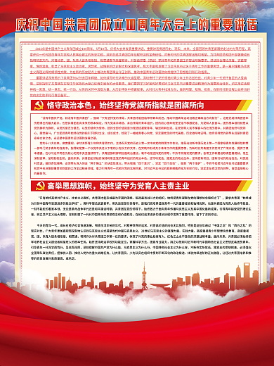 党建庆祝强调大会讲话系列海报