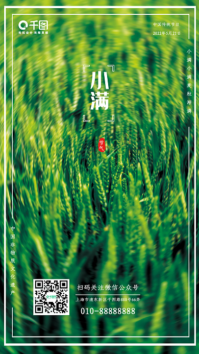 24节气节气小满小满海报