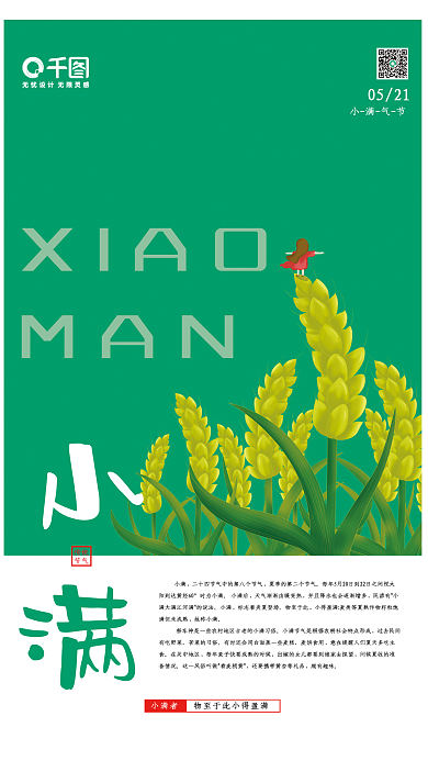 24节气0521小满气节小满海报
