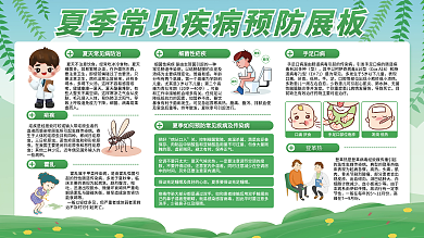 医疗健康剧烈腹泻呕吐传染类疾病预防宣传栏展板