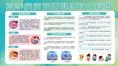 简约夏季不要逞能应加以留意展板