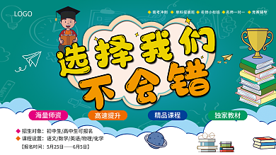 高考冲刺招生对象课程设置展板