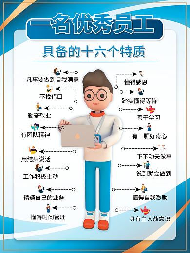 创意优秀员工不找借口懂得感恩