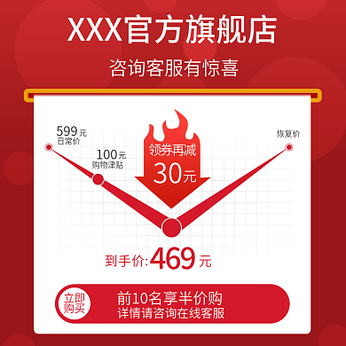 主图推广图30领券再减曲线直通车图