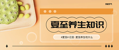 健养传统节气夏至已至简约夏至节气公众号封面