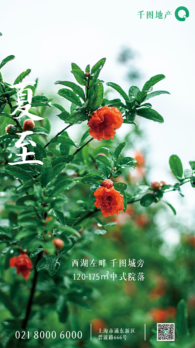 摄影图元素夏至地产地产借势创意海报