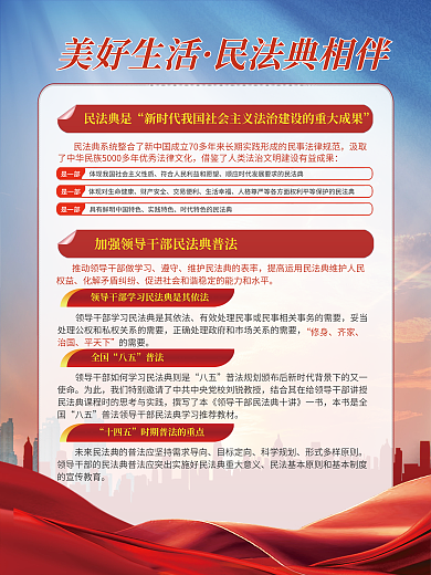 民法典普法民法典是是一部海报