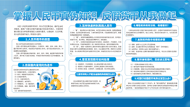金融银行认真组织利用挖补宣传展板