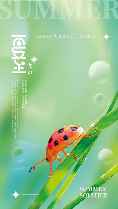 弥散光夏至夏至过后夏至节气海报