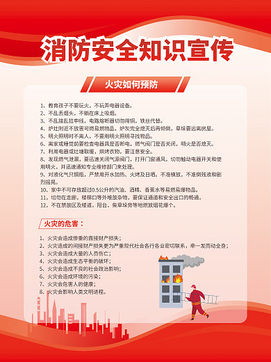 消防安全知识不乱丢烟头铁丝代替