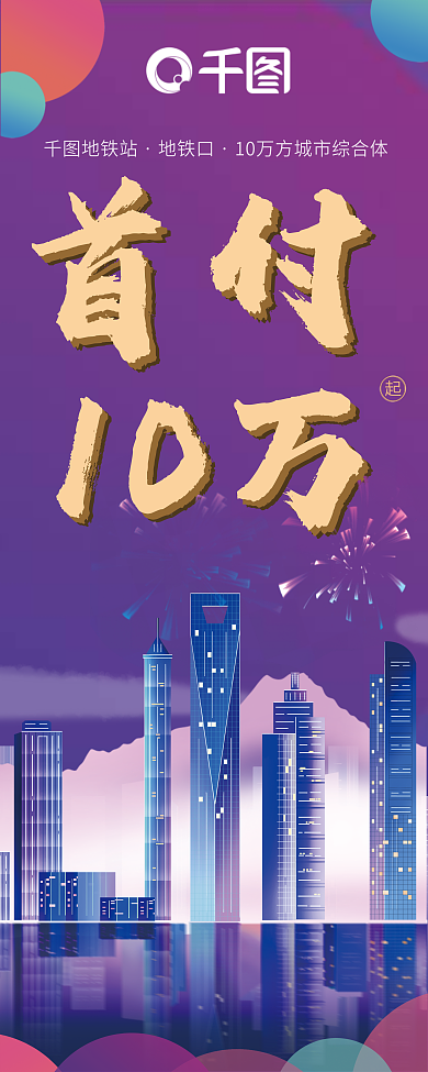 交通便利10万首付展架