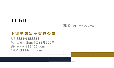 简约商务LOGO姓名企业名片