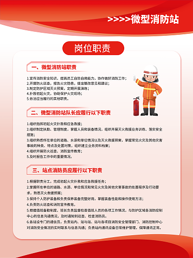 微型消防站管理制度制度海报