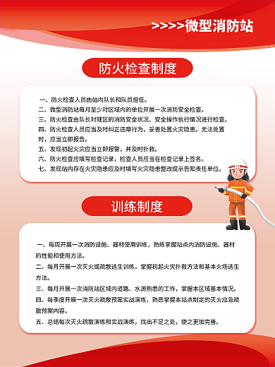 微型消防站无法处置时并及时扑救制度海报