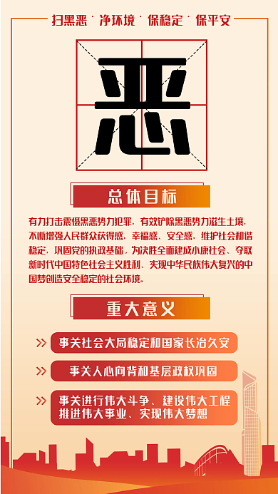 扫黑除恶黑恶势力手机海报