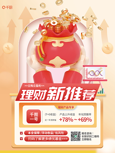3d元素立购立盈利理财荐海报