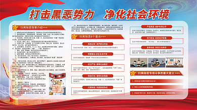 扫黑除恶通过威胁贿赂行动宣传展板
