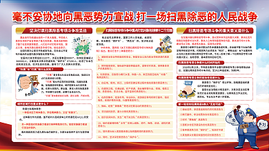 扫黑除恶专项整治行动宣传展板