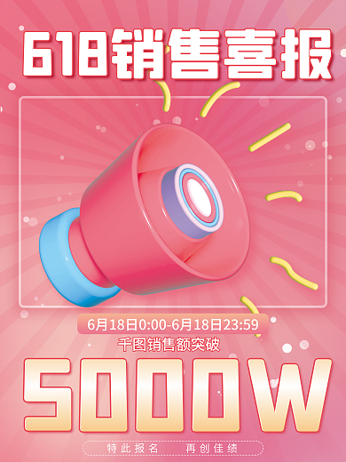 创意趋势5000W销售额突破618销售喜报