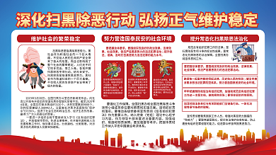 扫黑除恶行动宣传展板