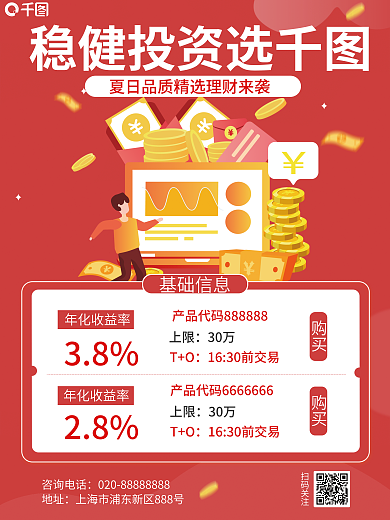 夏日理财咨询电话地址精选海报