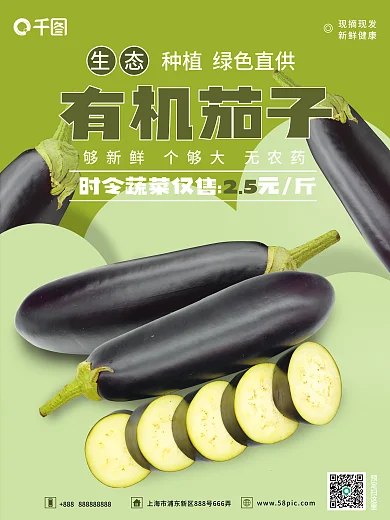 有机蔬菜现摘现发新鲜健康销售海报