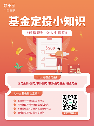 金融理财科普小知识元素海报