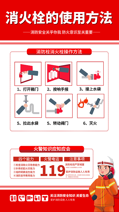消防栓消火栓火警电话注意事项
