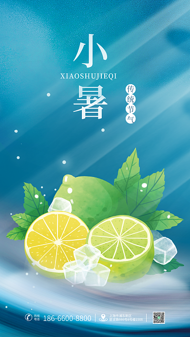 传统二十四节气小暑传统节气节气海报