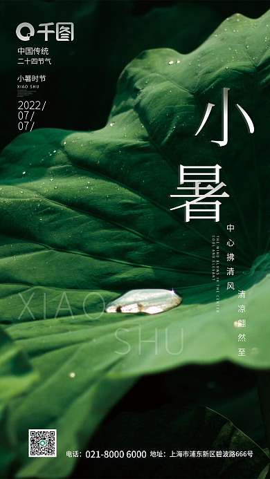 传统二十四节气之小暑海报