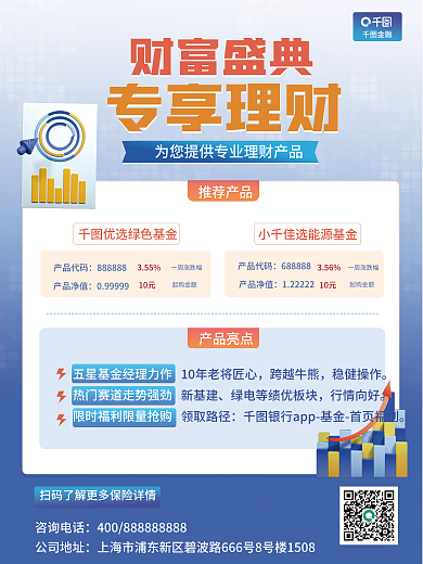 金融理财基金营销宣传海报