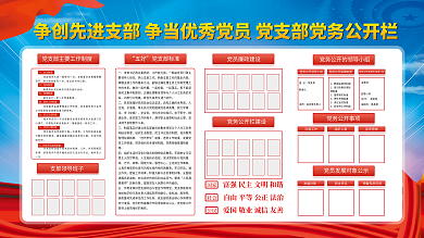 司法党政五好党支部标准展板
