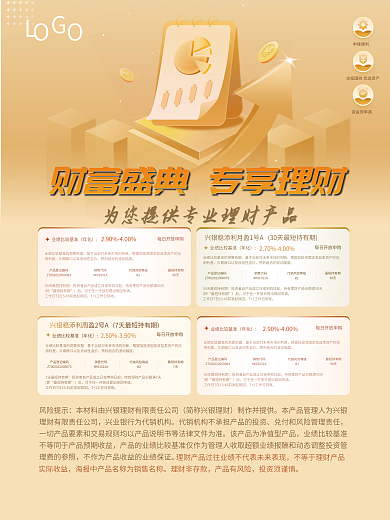 金融业高端风险提示制作并提供理财海报