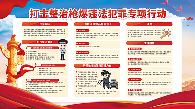 党建风弹药爆炸物违法犯罪宣传展板