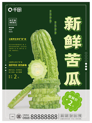 苦瓜蔬菜销售宣传海报