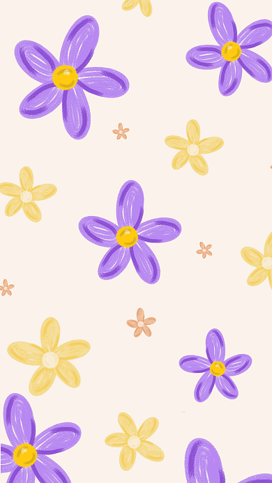 紫花黄花手机壁纸