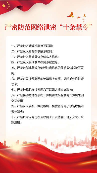 党建风十条禁令数码相机武装部制度牌海报