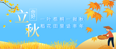 立秋公众号你好用图简约风