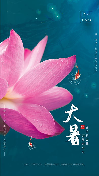 简约大暑小暑大气24节气企业宣传海报