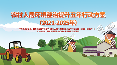 农村人居并发出通知长江经济带提升五年行动方案展板