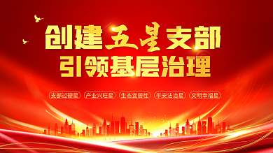 创建五星支部党建展板