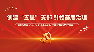 党建创建五星支部展板