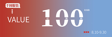 优惠券100元服装VALUE