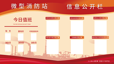 微型消防站信息公开栏微型消防站展板
