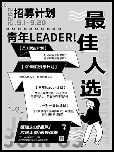 最佳人选招聘不管你的年龄有多小海报
