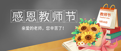 感恩教师节亲爱的老师您辛苦了banner