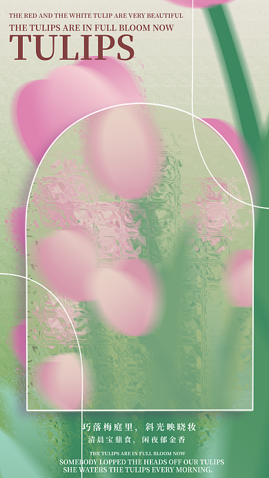 玻璃质感巧落梅庭里斜光映晓妆海报